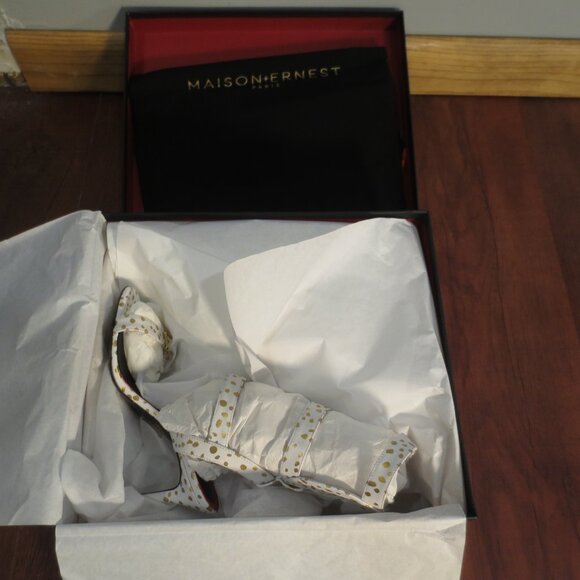 NIB MAISON ERNEST White Convertible High Heel Sandals - Picture 14 of 15